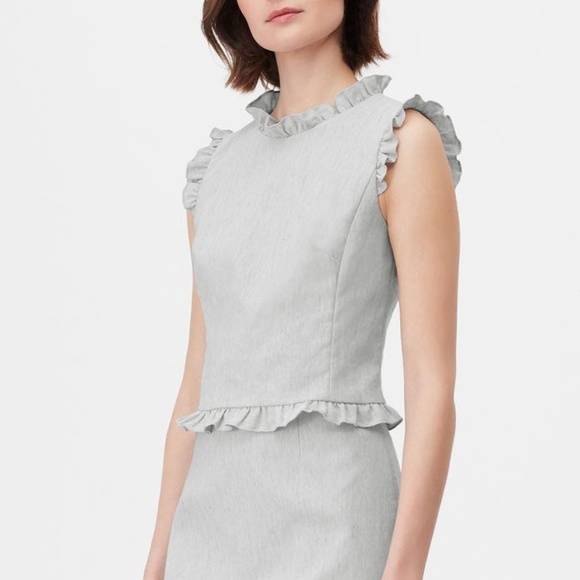 [Tailored by Rebecca Taylor] Stretch Linen Blend Top - Picture 3 of 7